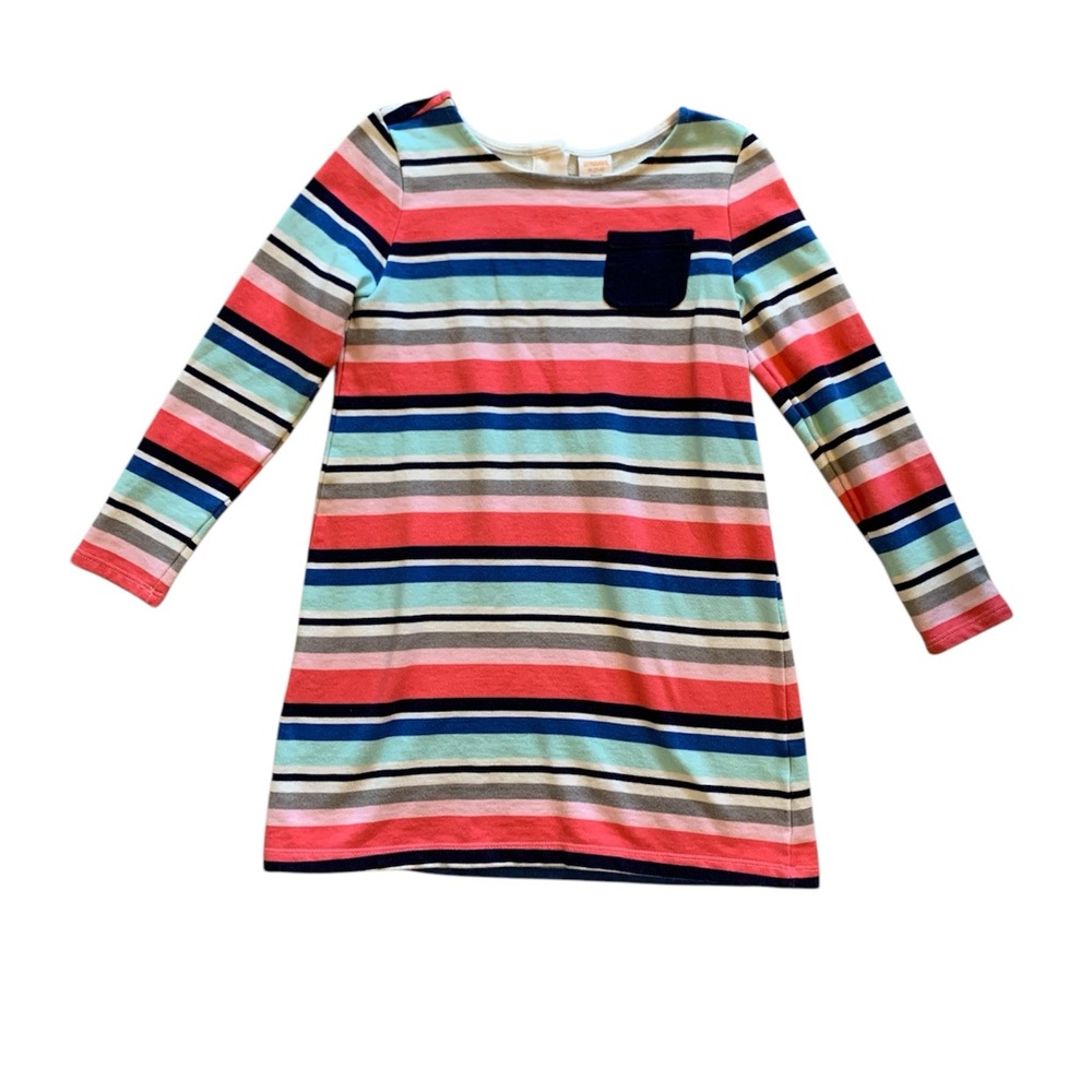 Gymboree Striped Girls Long Sleeve Dress size 7-8